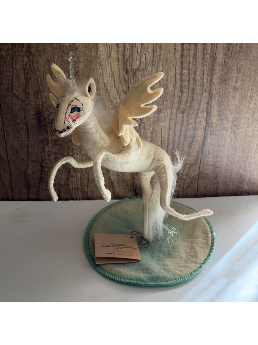Vintage Annalee Mobilitee Dolls Unicorn 10" Figure Handmade Hand Painted 1986
